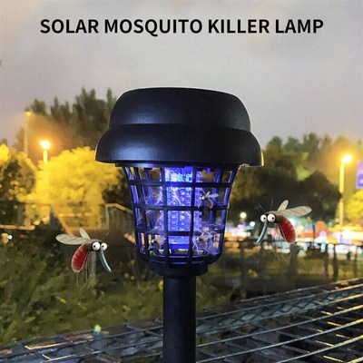 新款 Solar LED Light Pest Bug Zapper Insect Mosquito Killer