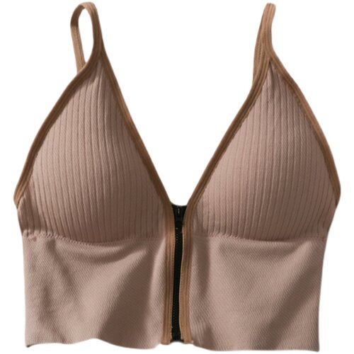 Korean striped crop  slim fit spaghetti strap tanke top wome