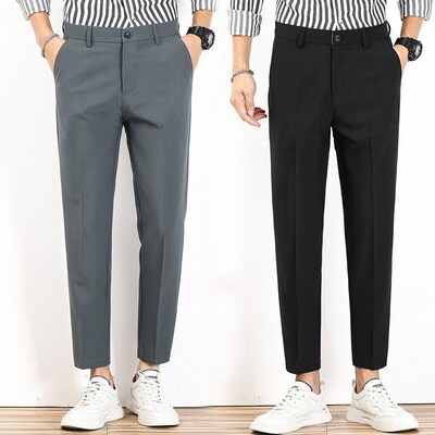 Summer British Style WrinkleFree Slimfit NinePoint Trousers
