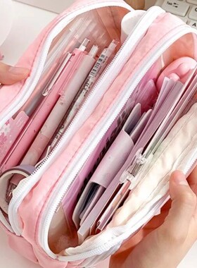 Girl Large Capacity Aesthetic Pencil Bag School Case Pen Hol