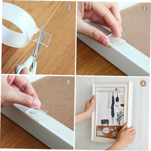 Strongly Sticky Double Adhesive Tape Sided Washable Nano