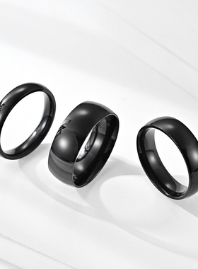 2/4/6/8/12/MM Fashion Stainless Steel Ring Wholesale Laser