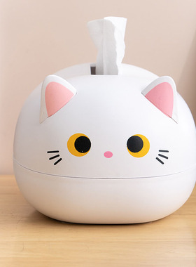 Kawaii Cat Tissue Box Desktop Toilet Paper Holder Kitchen Na