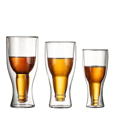 Creative cocktail wineglass mug Double wall mugs Beer wine G