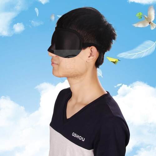 。Three dimensional 3D eye mask sponge fabric polyester eye