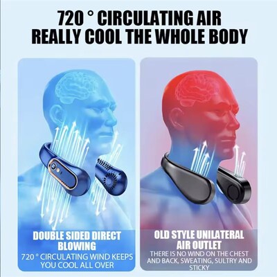 Neck Bladeless Fan Portable Lazy Silent Fan Usb Charging