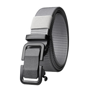 Belt Buckle Automatic Men Canvas Waistband Nylon Toothless
