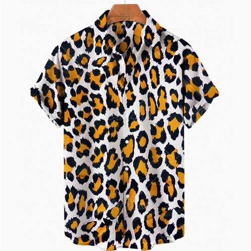 Summer New Tiger Pattern 3d Printing Mens Shirt Hawaiian Sh