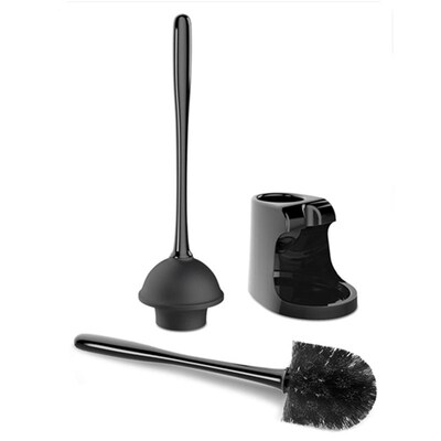 Toilet Plunger and Bowl Brush Combo for Bathroom Cleaning