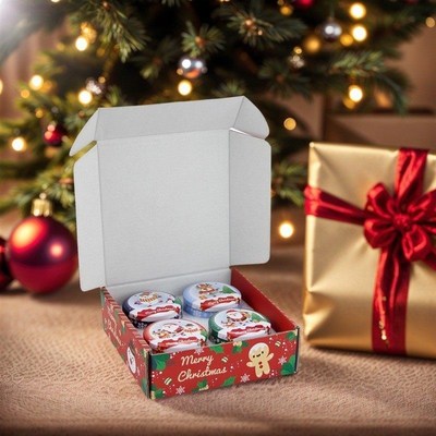 Xmas Soy Candle Kits: 4/8pcs Dried Flower Scented Gifts