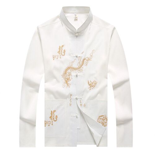 Middle-aged and elderly Tang Suit Mens Long-sleeved Spring
