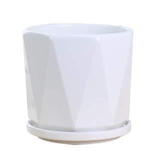 flowerpot ceramic simple large indoor plant pot with tray