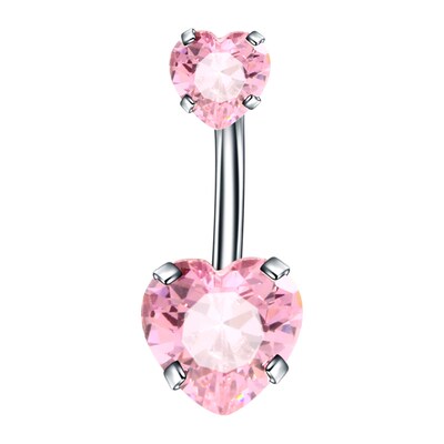 1pc New Zircon Fashion Surgical Stainless Steel Navel Pierci