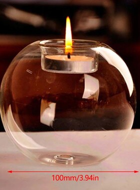 European Style Round Glass Candle Holder Christmas Halloween