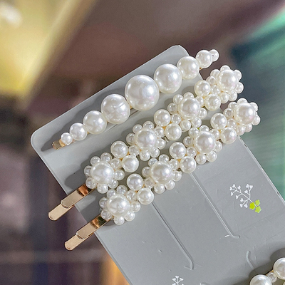 Fashion Acrylic Pearl Hair Clips Set Sweet Flower Hair Barre