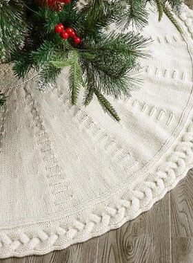 New Product Christmas Tree Skirt Knitted Tree Skirt Apron Ch