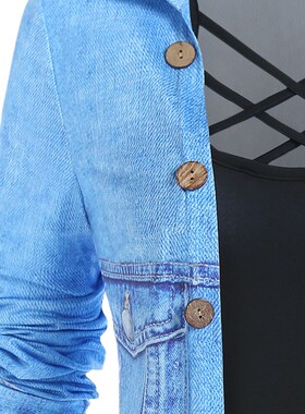 3D Print Faux Twinset Short Sleeve Summer Tops For Women Fas