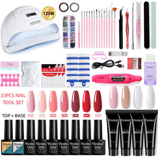 Manicure Set Poly Nail Gel Kit Professional Nail Set With