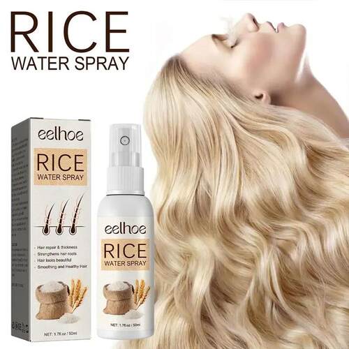 1pc Red Onion Essential Oil Spray For Hair Care, Rice Water