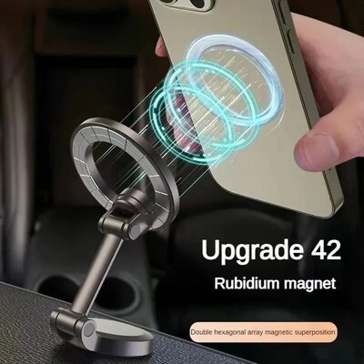 Car Magnetic Folding Phone Holder AntiShake Holder Suction