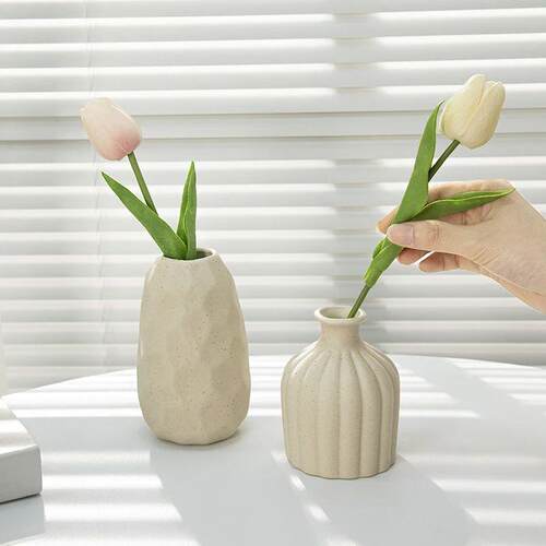 Ceramic Flower Vase Retro Table Decorative Vase Dried Flower