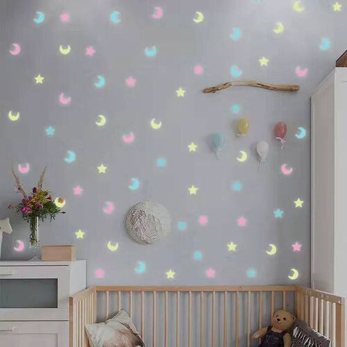 100PCS/Bag 3CM Glow In The Dark Toys Luminous Star ers Bedro