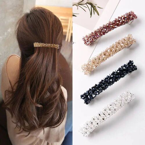 New Korean Elegant Hairpins Hairgrips Crystal Rhinestone Bar