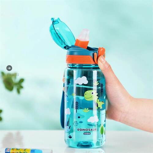 600ml Dinosaur Water Bottle For Kids Water Sippy Cup With Si