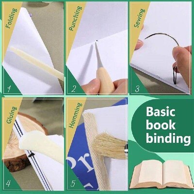 65 Pcs Bookbinding Kit Bookbinding Materials Bone Folder