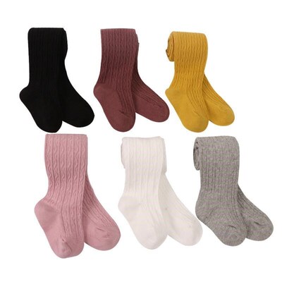 Baby Girl Tights Warm Leggings Kids Pants Solid Cotton Child