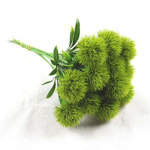 1PC Green Dandelion Artificial Flowers Real Touch 25cm Plast