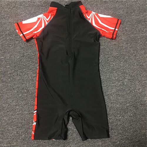 Boy One Piece Suit Swimsuit 2021 Children Short Sleeve Swimm