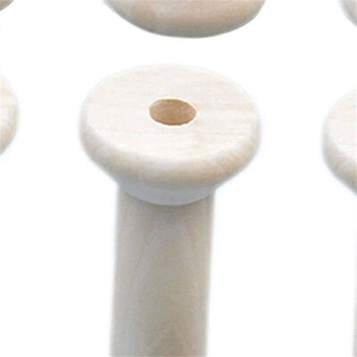 10Pcs Unfinished Wooden Spools Cord Holder for Knitting