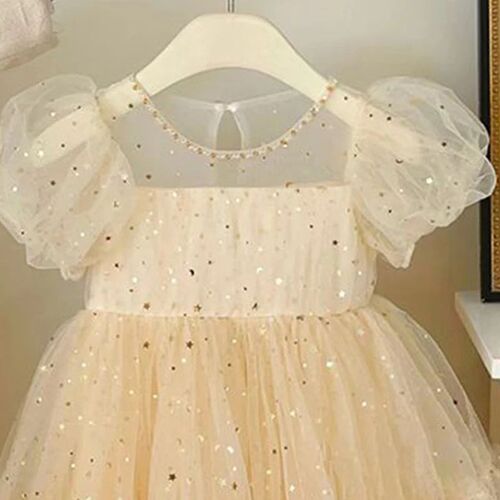 Summer Dresses Girls Elegant Dress Girl Baby Bubble Sleeve