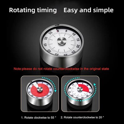 Magnet Adsorption Kitchen Timer Mechanical Alarm Clock Cooki