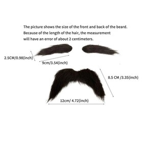 2Pcs Fake Mustache and Fake Eyebrows DIY Makeup False