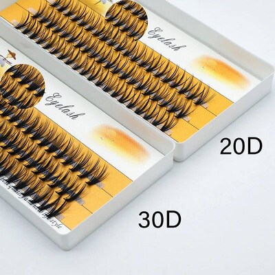 60 bundles/box10/20/30D Individual Cluster Eyelash Natural E