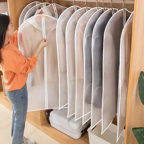 1-10PC Clothes Hanging Dust Covers for clothes Wedding Dress