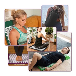 Massage Mat Acupressure Mat Lotus Spike Relieve Back Body Pa