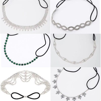 More Styles Rhinestone Elastic Headband Wedding Bridal Hair