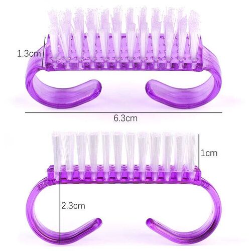 10pcs Plastic Nail Cleaning Brush Nail Dust Soft Remover For