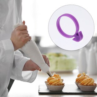 10pcs Bag Clip Loaded Silicone Retaining Ring Pastry Bags Ca