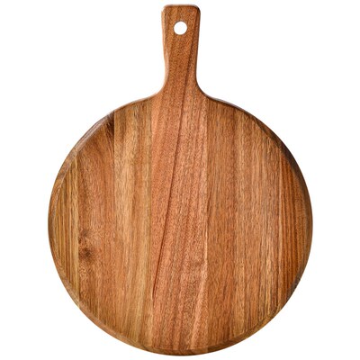 Wooden circular pizza board, steak plate, bread board 30cm