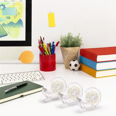 Transparent Tape and Dispenser, Refillable Tape Dispenser, O