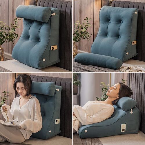 triangle backrest windows and long Pillow sofa large cushion