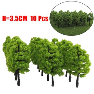 10pc HO Scale Model rees Train Railroad Micro Landscape Park