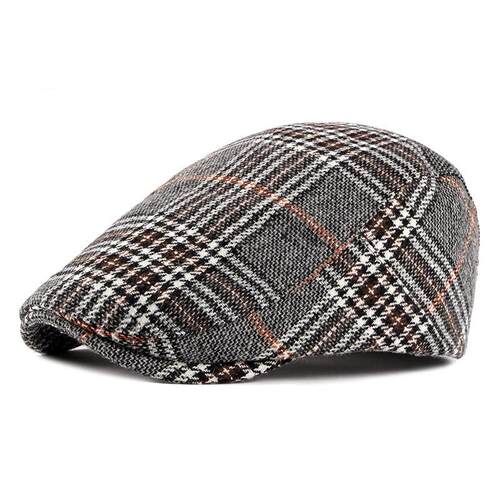 LDSLYJR  Cotton Spring Autumn solid plaid Newsboy Caps Flat