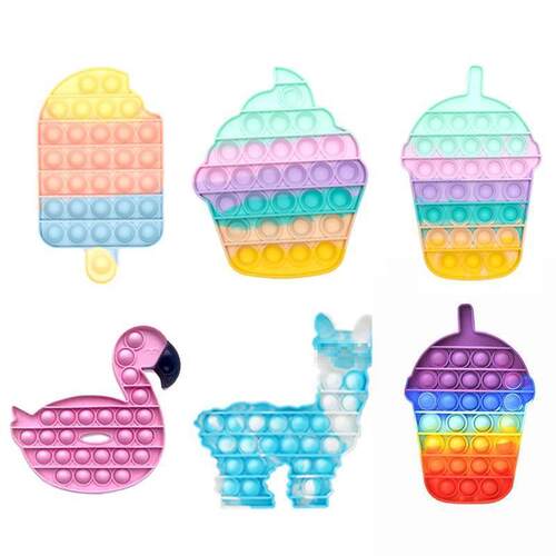 New Push Bubble Fidget Antistress Toys Adult Kids Unicorn Di