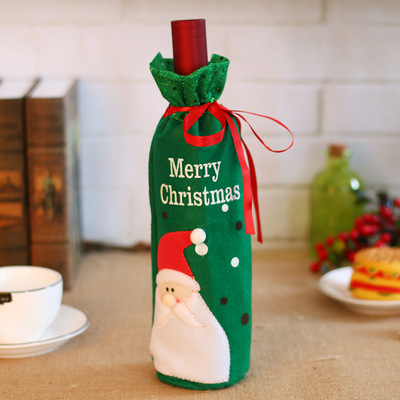 2021 Christmas decoration wine bottle set gift bag old man