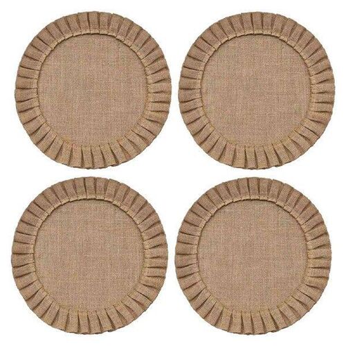 Placemats Set Thicken Round Farmhouse Placemat Non-slip